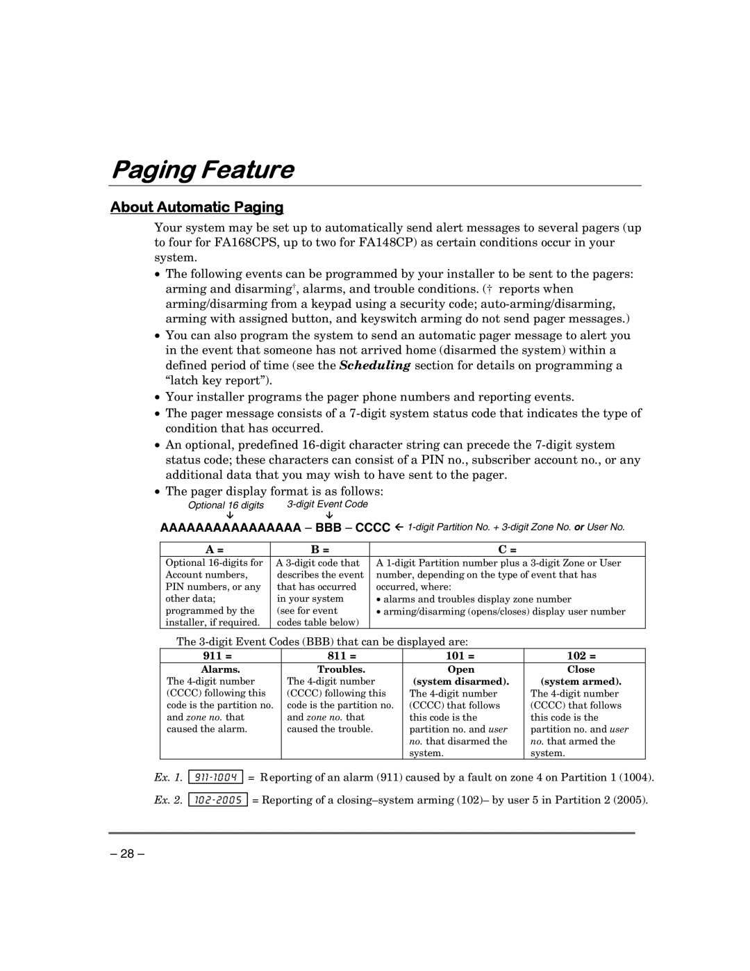 First Alert FA148CPSIA, FA168CPSSIA manual Paging Feature, About Automatic Paging 