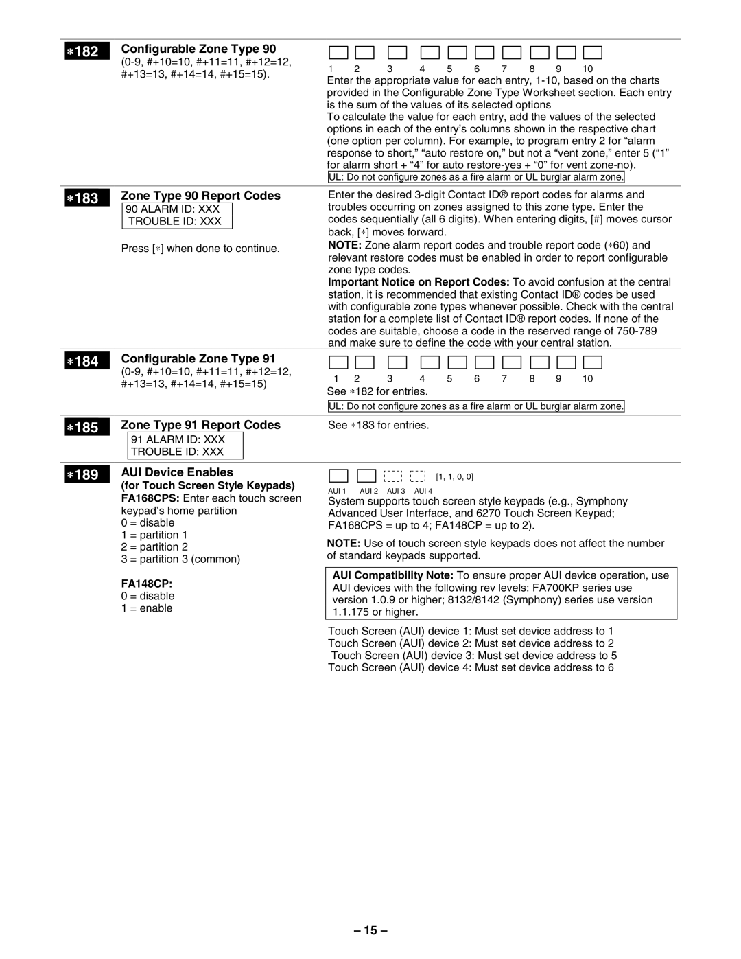 First Alert FA148CPSSIA manual ∗184, ∗185 