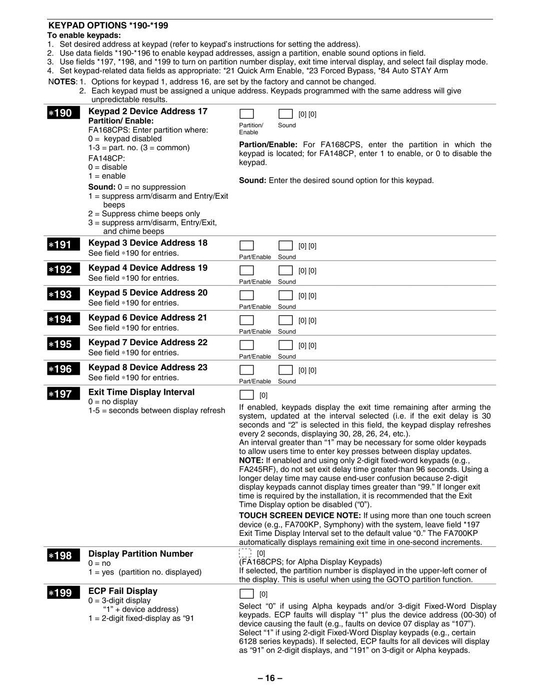 First Alert FA148CPSSIA manual ∗191, ∗192, ∗193, ∗194, ∗195, ∗196, ∗197, ∗198 