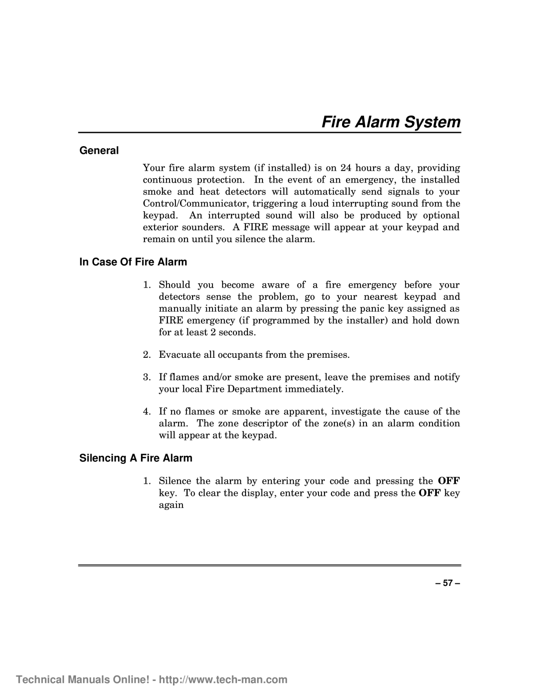 First Alert FA1600C/CA/CB, fa1600c Fire Alarm System, In Case Of Fire Alarm, Silencing A Fire Alarm, General 
