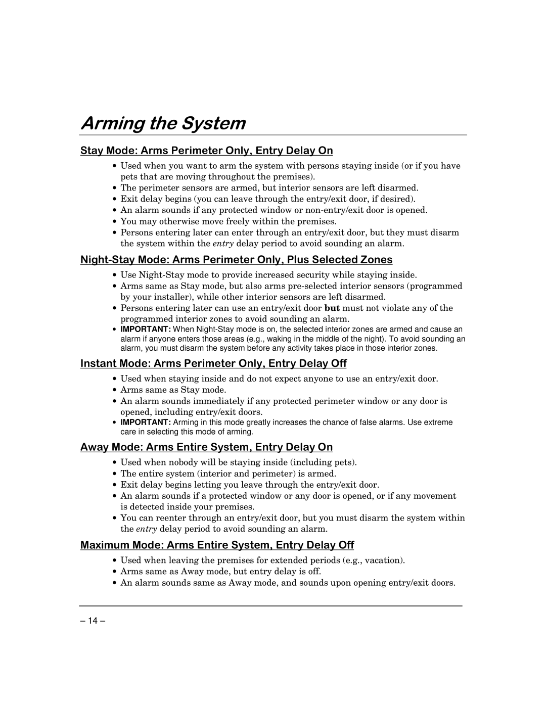 First Alert FA148CP-CN, FA168C-CN manual $UPLQJWKH6\VWHP 