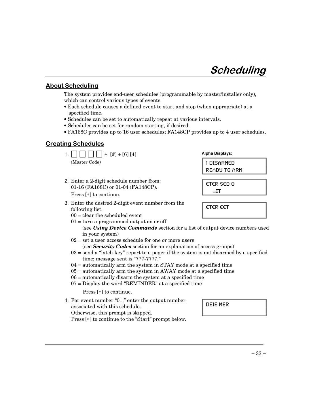 First Alert FA168C-CN, FA148CP-CN manual $ERXW6FKHGXOLQJ, UHDWLQJ6FKHGXOHV 