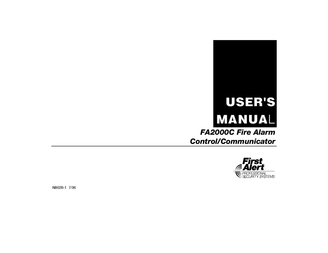 First Alert FA2000C manual #$%#&*+ 