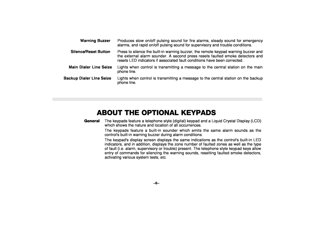 First Alert FA2000C manual About The Optional Keypads 