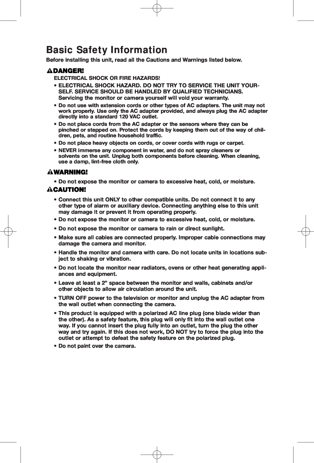 First Alert FAS-124 user manual Basic Safety Information 