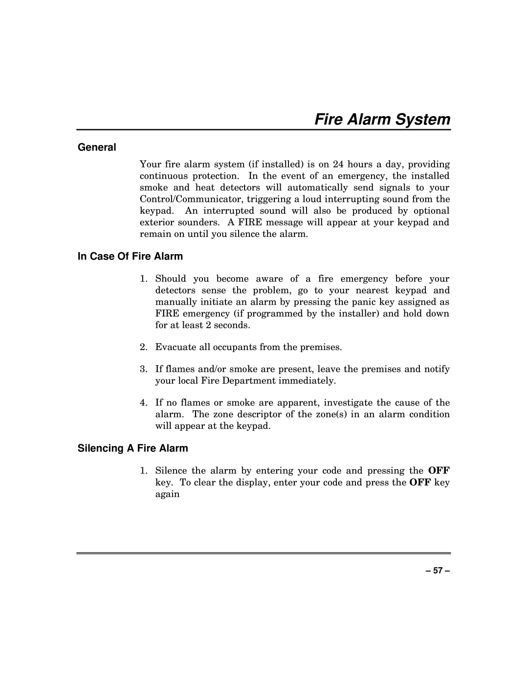First Alert fire and burglary partitioned security systems with scheduleing manual Fire Alarm System, In Case Of Fire Alarm 