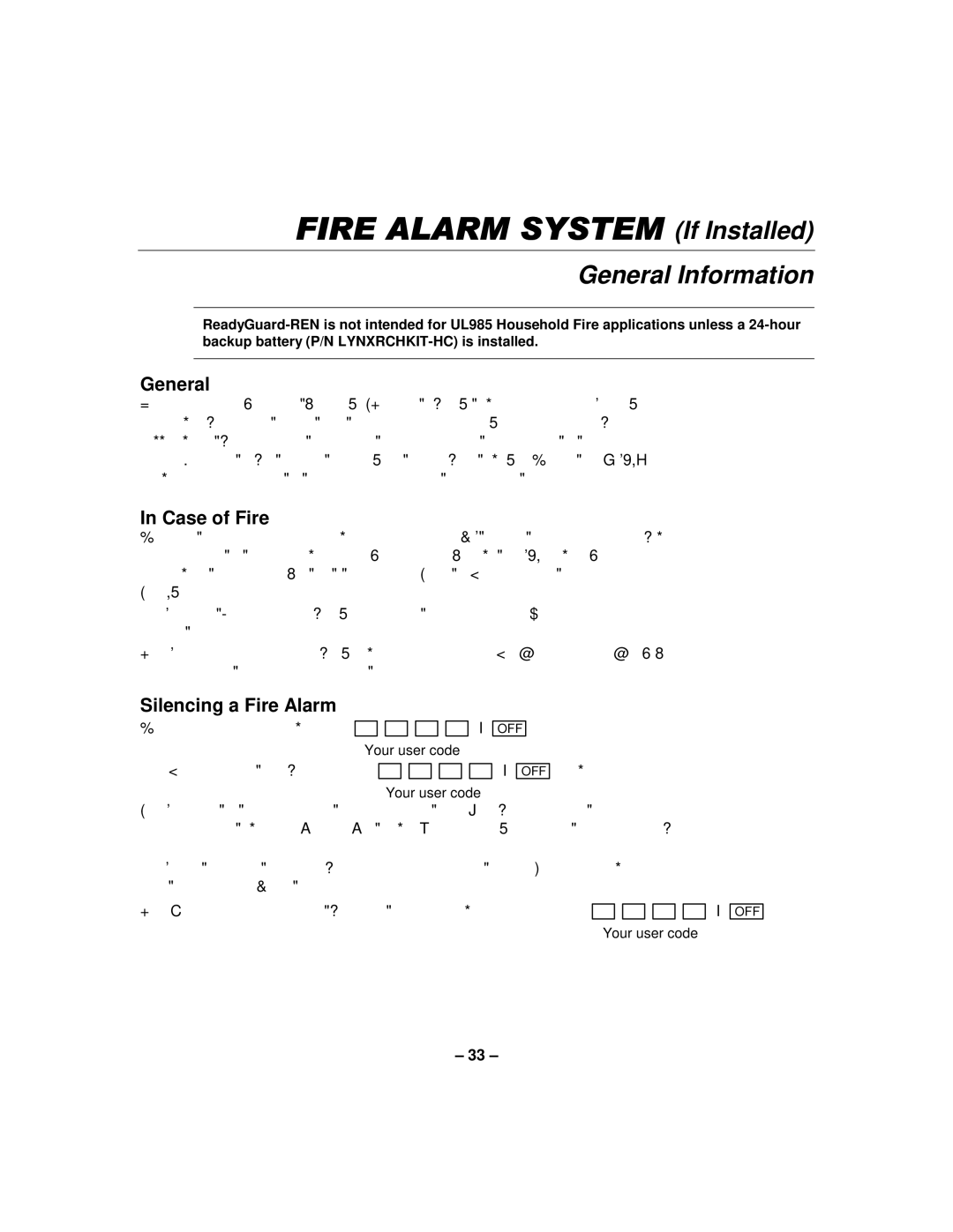 First Alert K596-1 9 manual $/$506670If Installed, General Information, Case of Fire, Silencing a Fire Alarm 