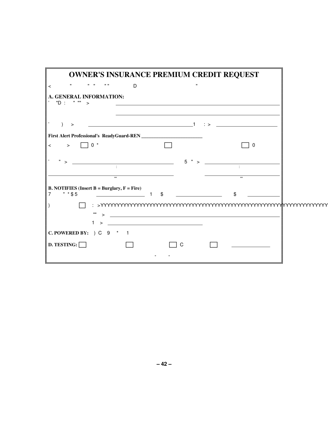 First Alert K596-1 9 manual General Information, First Alert Professionals ReadyGuard-REN Other, Testing 