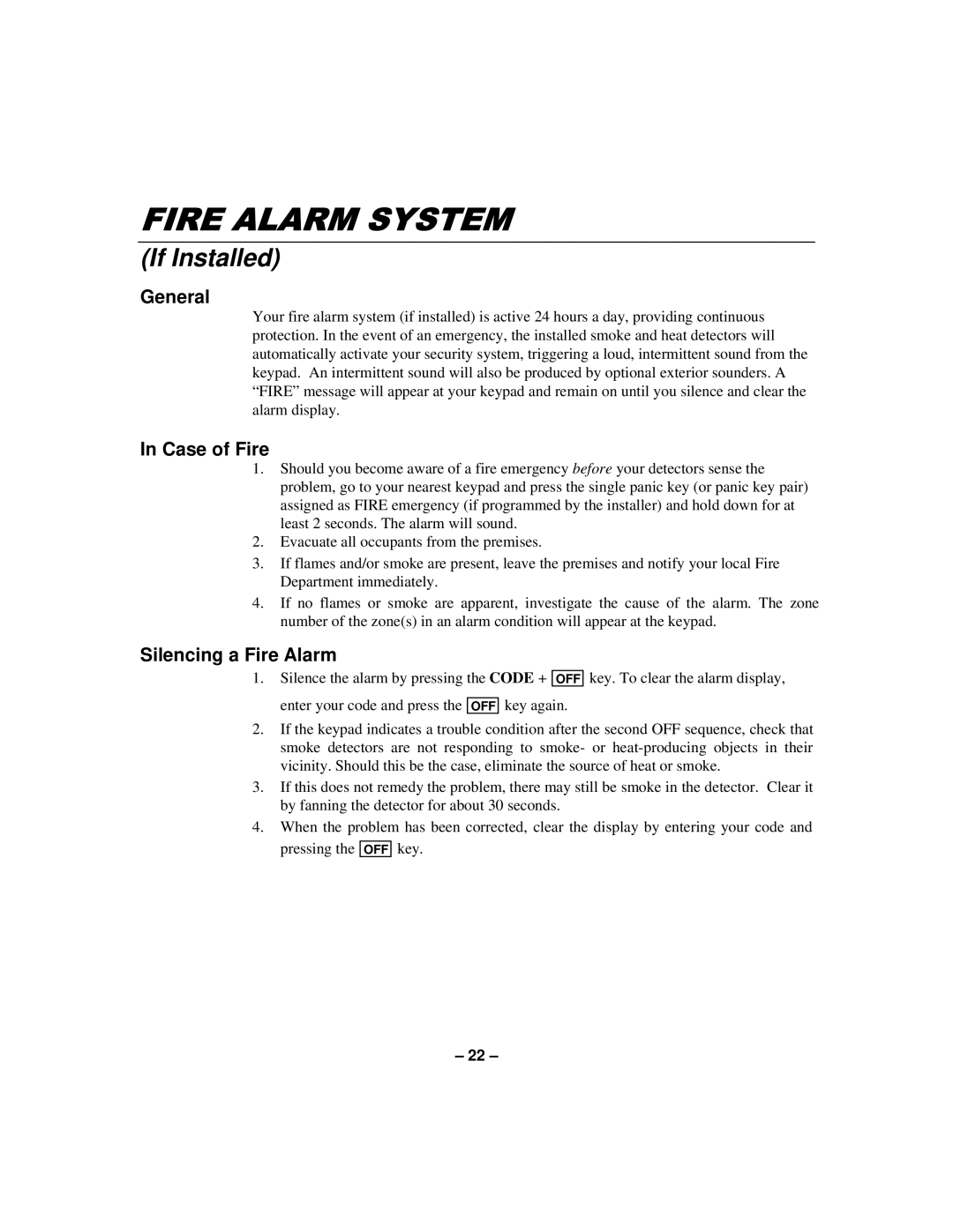 First Alert N8891-1 manual 5$/$506, If Installed, In Case of Fire, Silencing a Fire Alarm, General 
