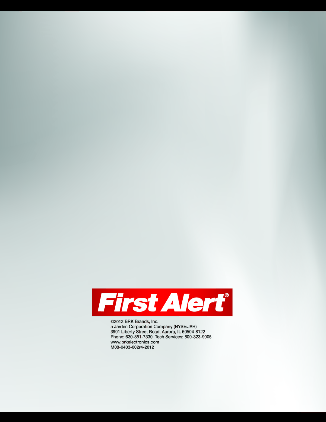 First Alert PRO-D1610 user manual BRK Brands, Inc Jarden Corporation Company Nysejah 