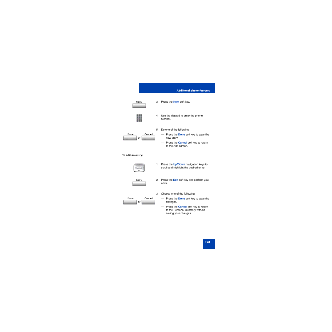 First Virtual Communications 1150E manual To edit an entry 