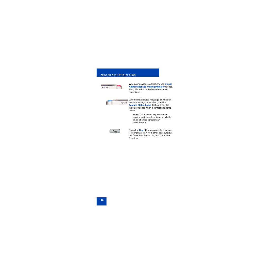 First Virtual Communications manual About the Nortel IP Phone 1150E 