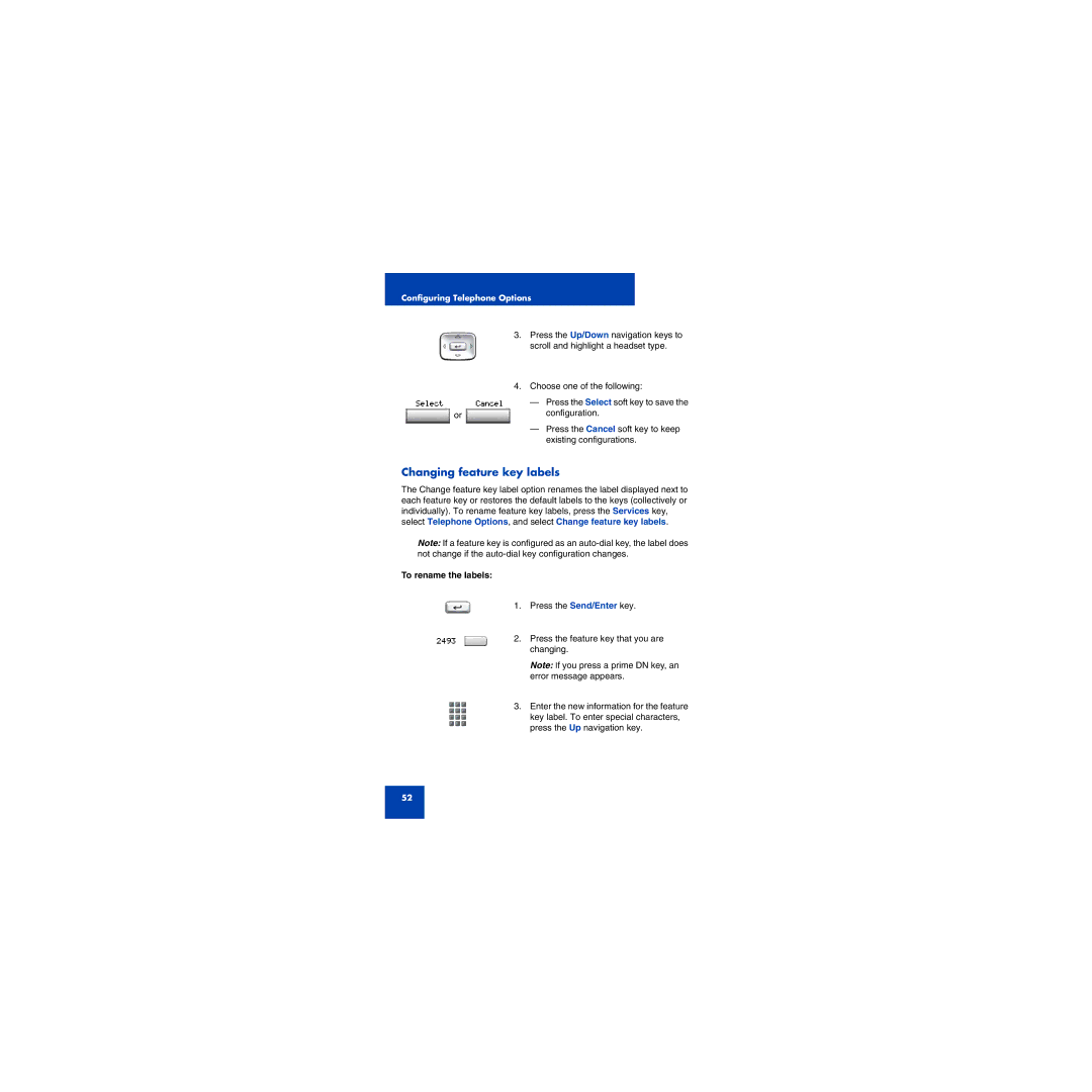 First Virtual Communications 1150E manual Changing feature key labels, To rename the labels 