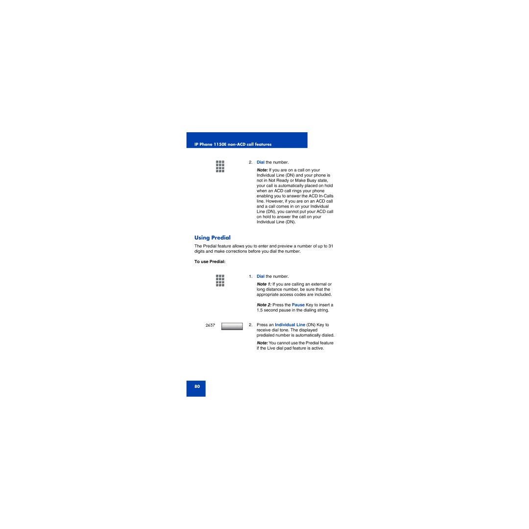 First Virtual Communications 1150E manual Using Predial, To use Predial 