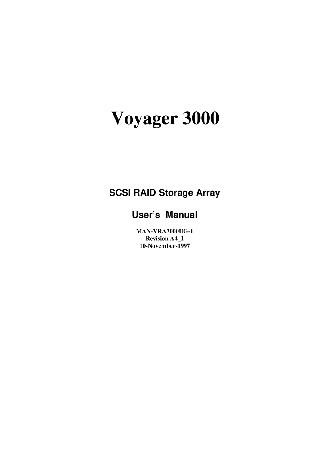 First Virtual Communications 3000 user manual Voyager, Revision A41 November-1997 