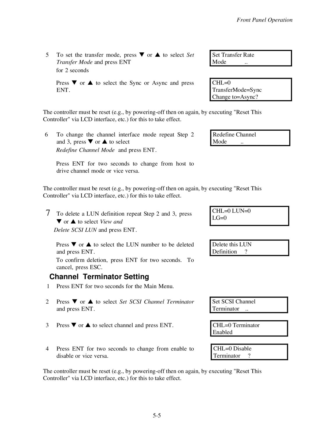 First Virtual Communications 3000 user manual Channel Terminator Setting, CHL=0 