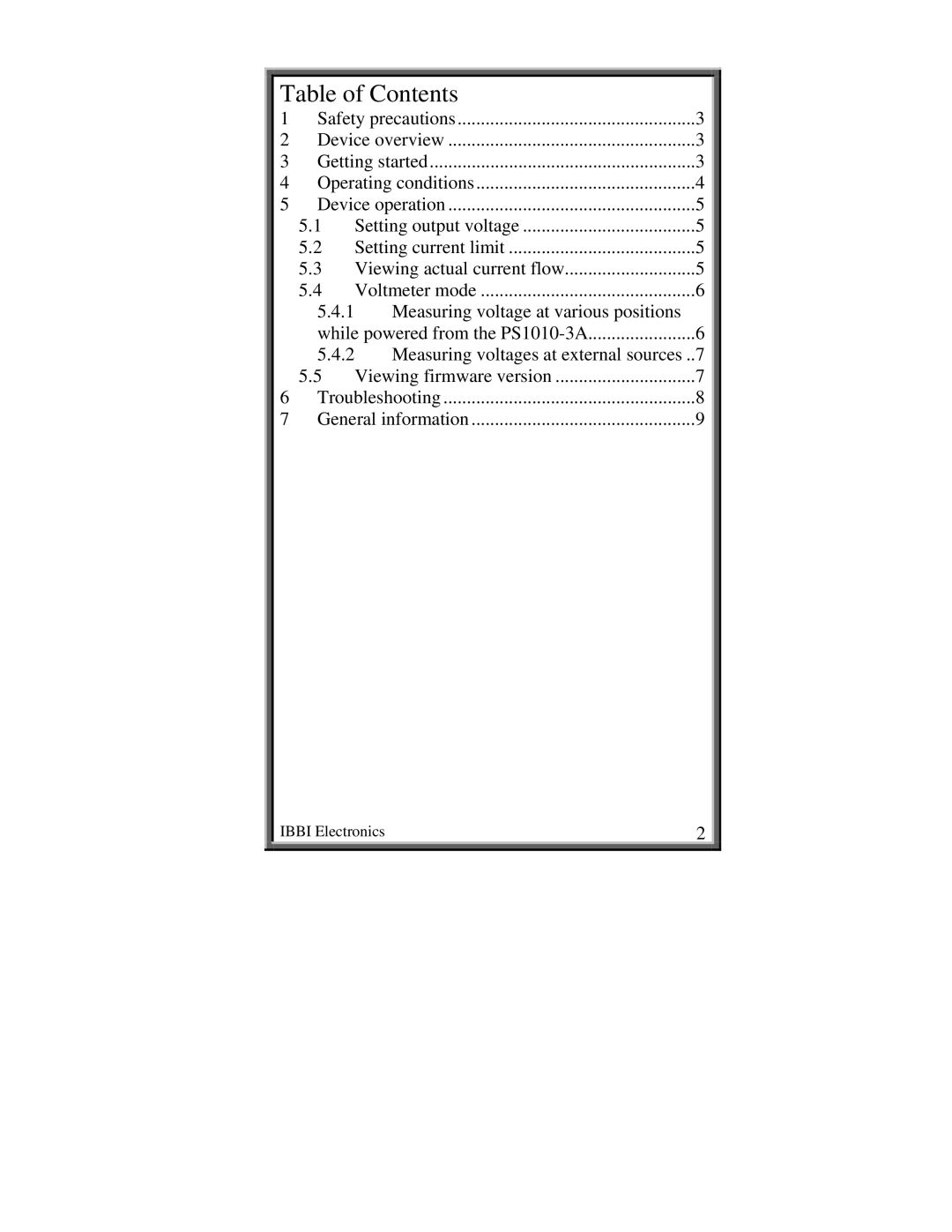 First Virtual Communications PS1010-3A user manual Table of Contents 