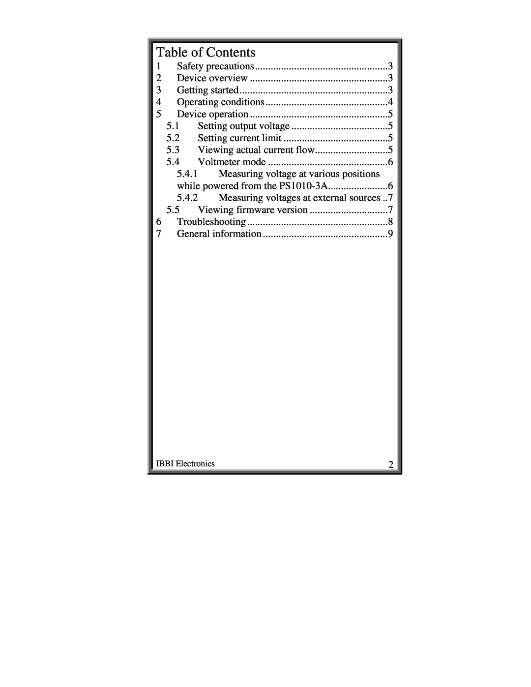 First Virtual Communications PS1010-3A user manual Table of Contents 