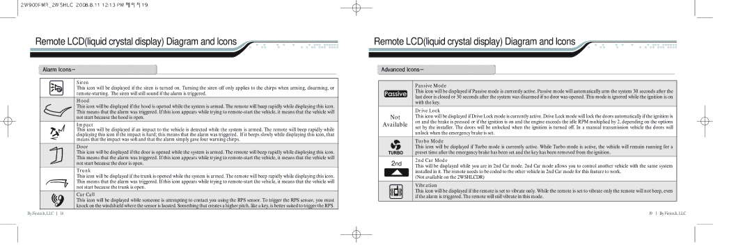 Firstech, LLC 2W900FMR-2ND-5P, 2WSHLCD-5P manual Œ’@iƒŽ“M, „–Žƒ…„@iƒŽ“M 