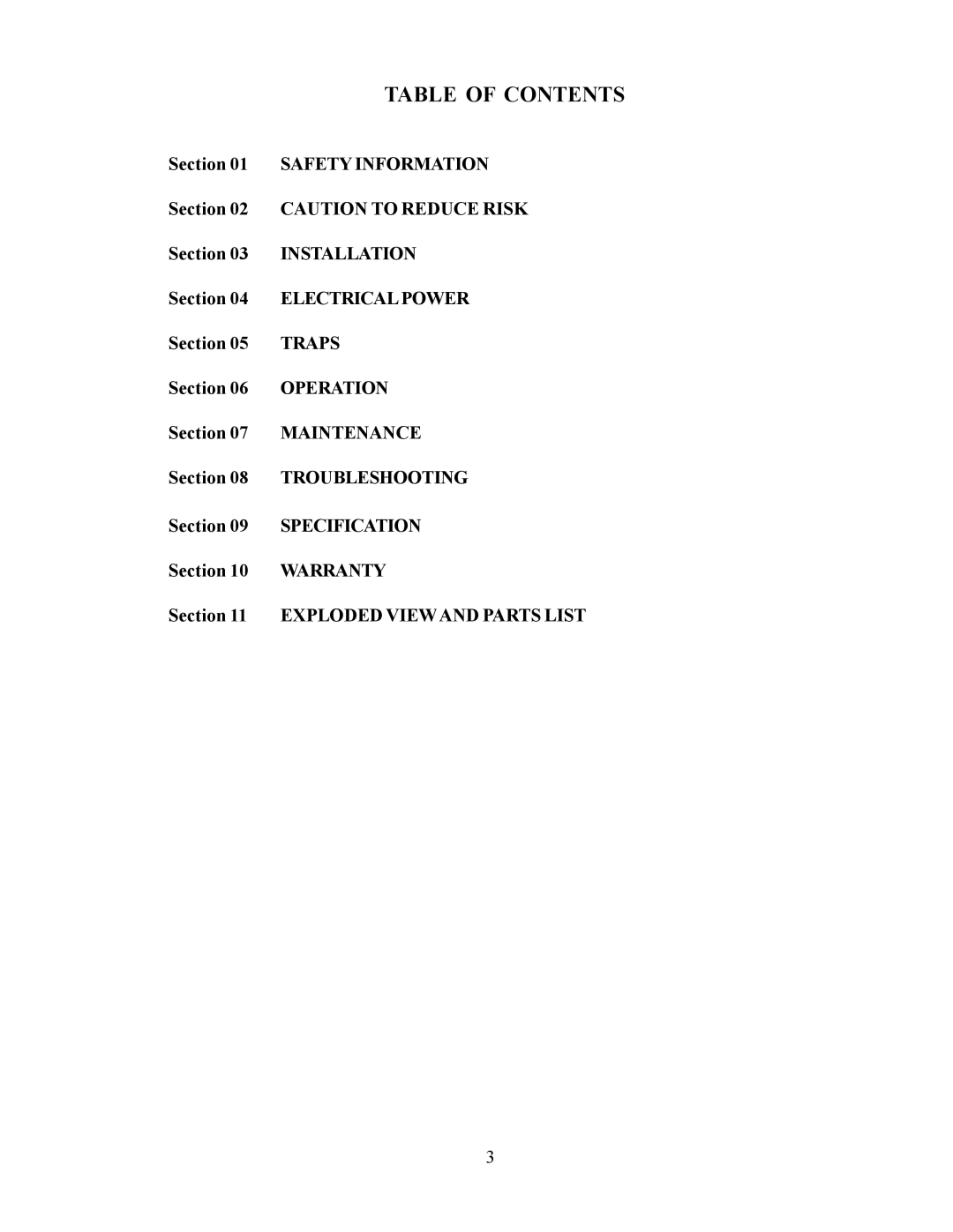 Fisher & Paykel 2546, 2534C-02 owner manual Table of Contents 