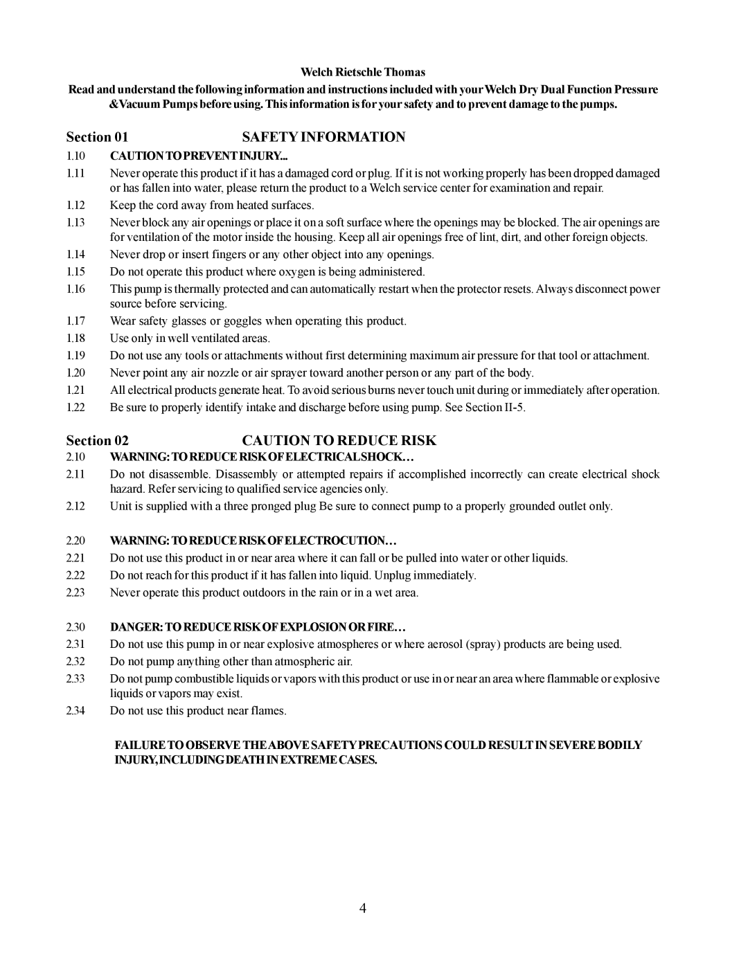 Fisher & Paykel 2534C-02, 2546 owner manual Safety Information 