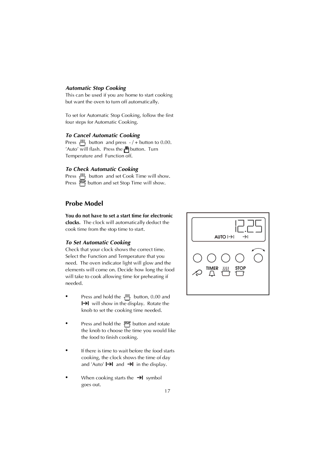 Fisher & Paykel 447443 manual Probe Model, To Check Automatic Cooking 