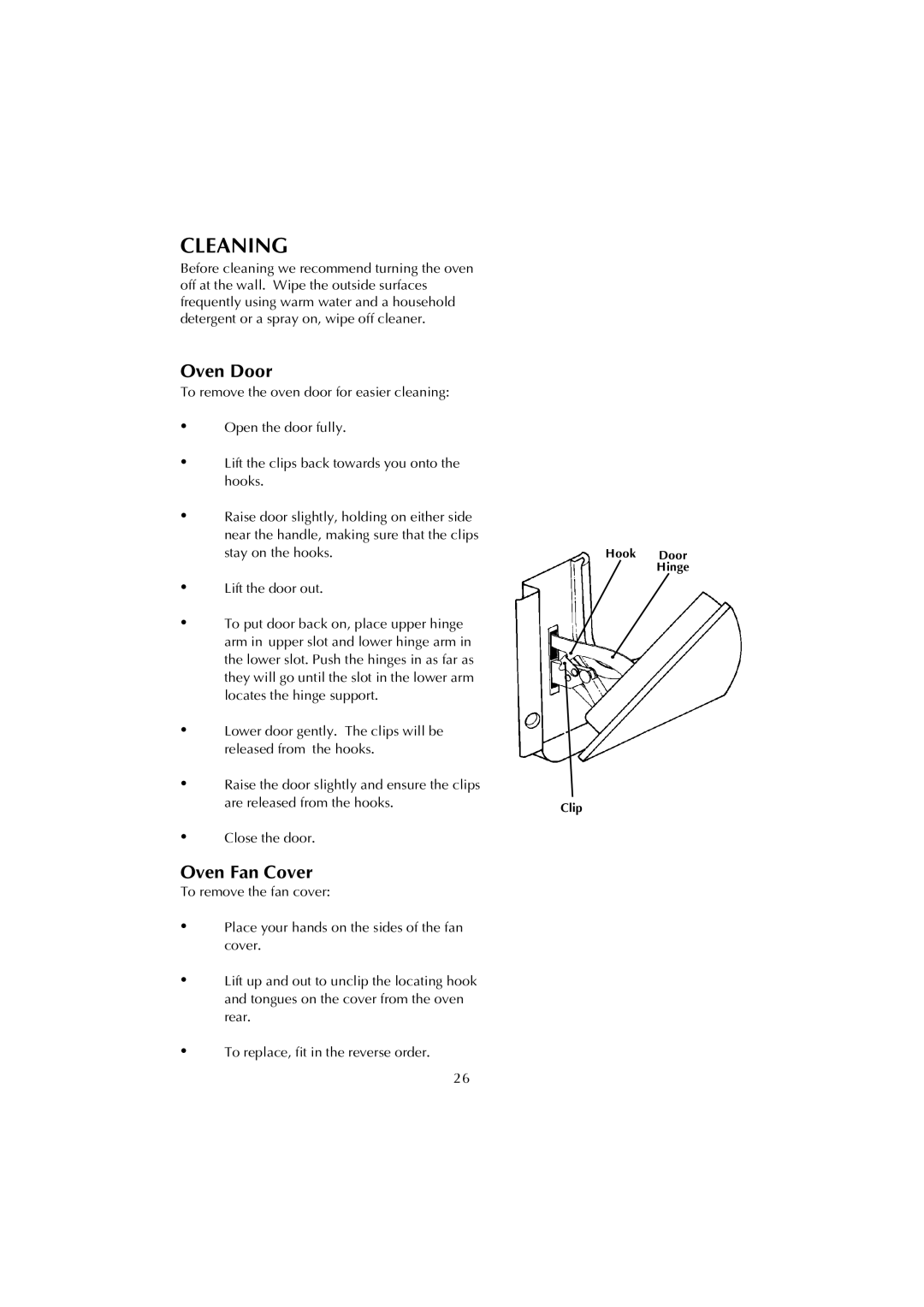 Fisher & Paykel 447443 manual Cleaning, Oven Door, Oven Fan Cover 