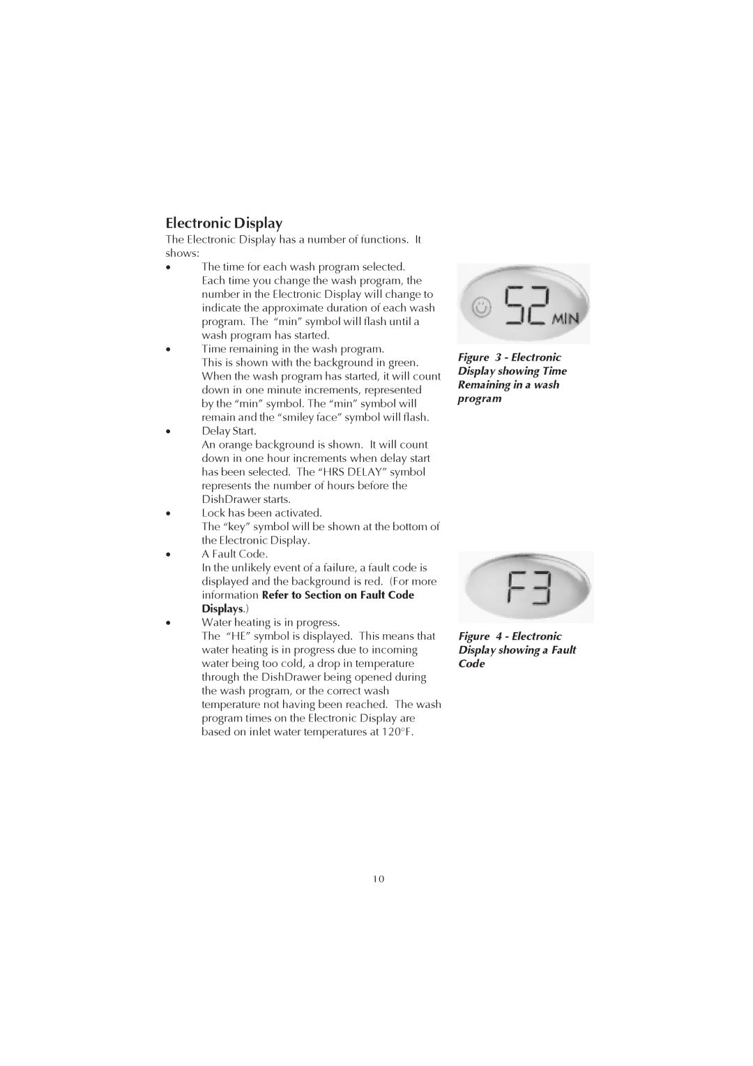 Fisher & Paykel 526984C, 525911L manual Electronic Display showing Time Remaining in a wash program 