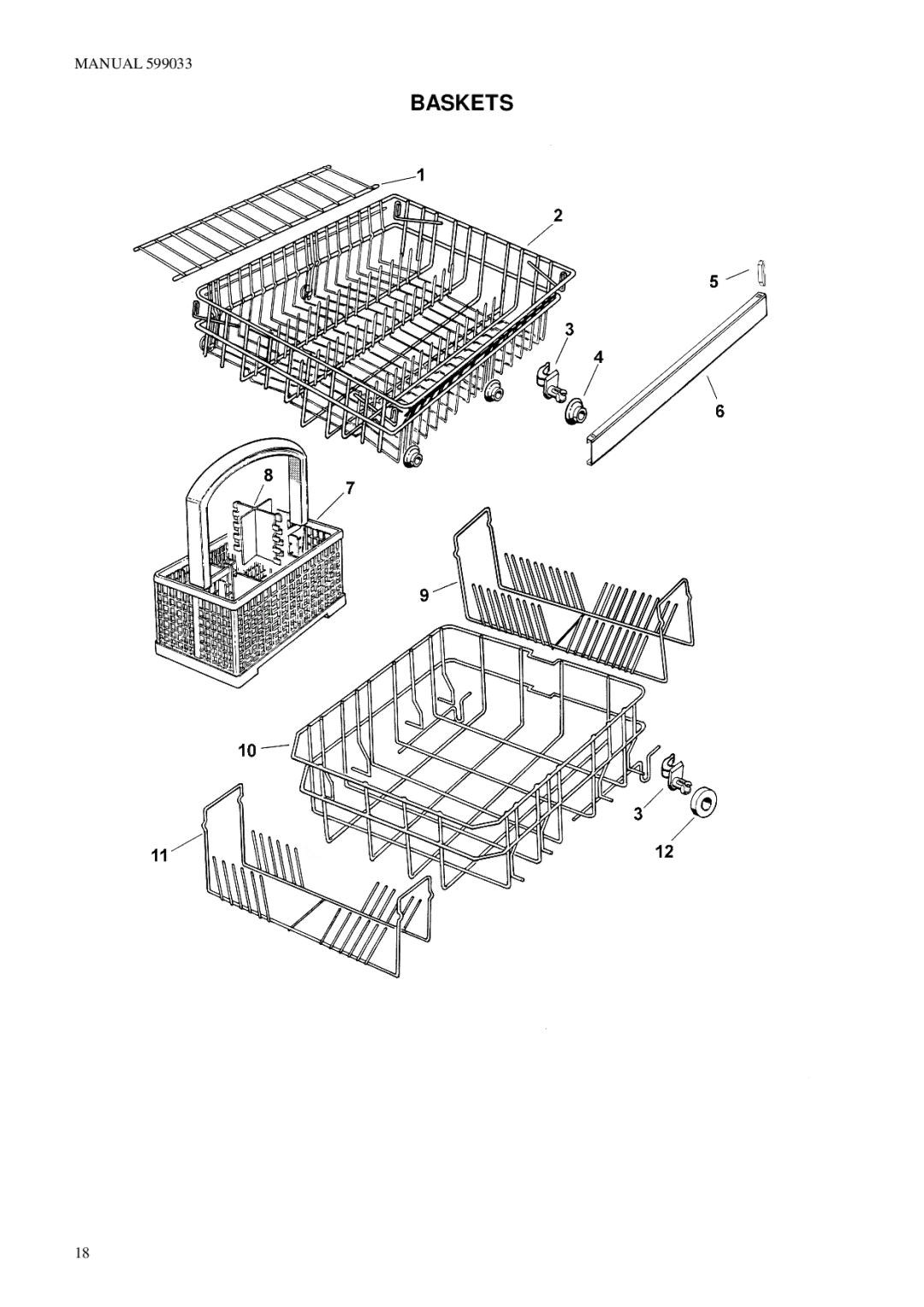 Fisher & Paykel 918TD, 818S manual Baskets 