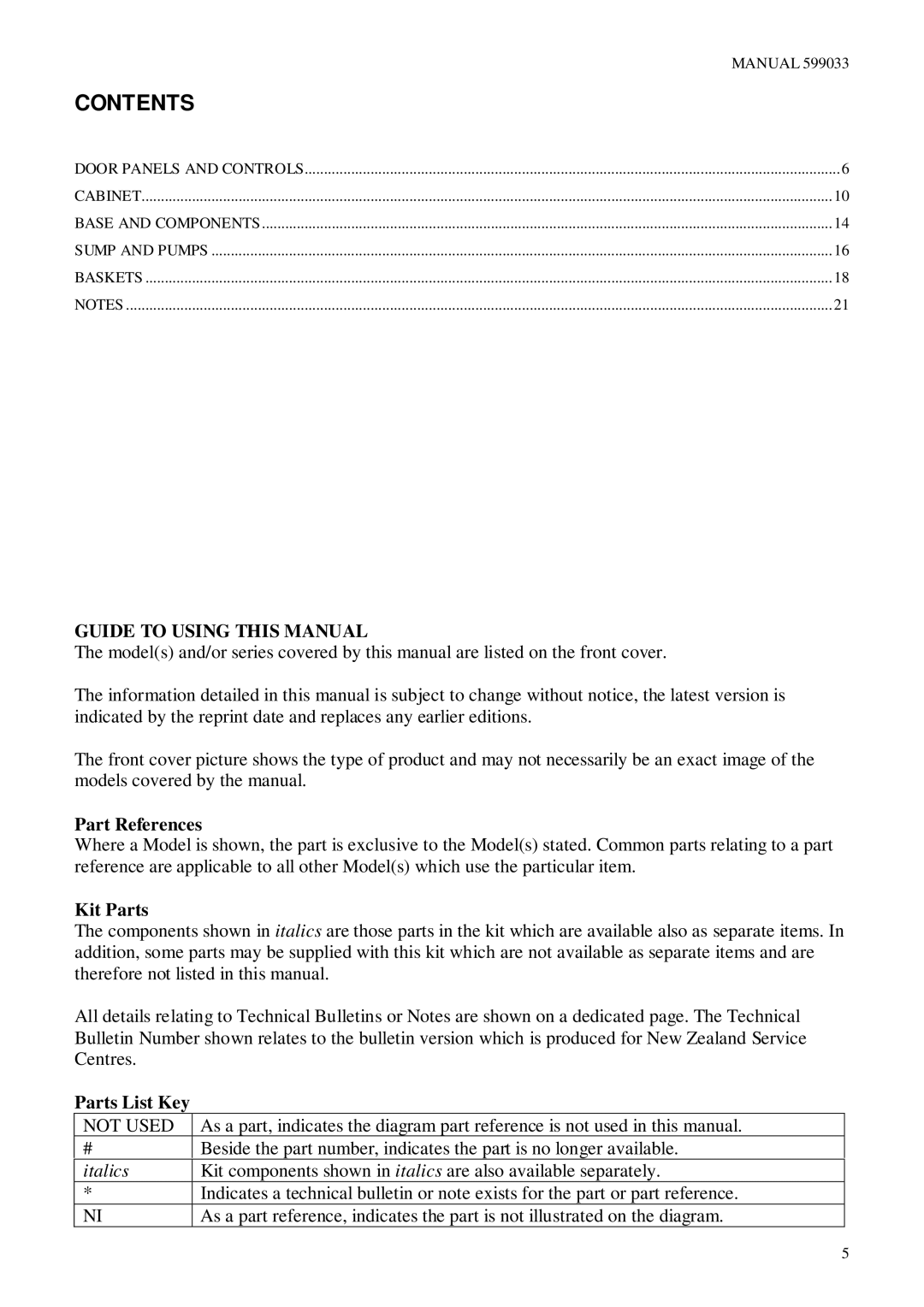 Fisher & Paykel 818S, 918TD manual Contents 