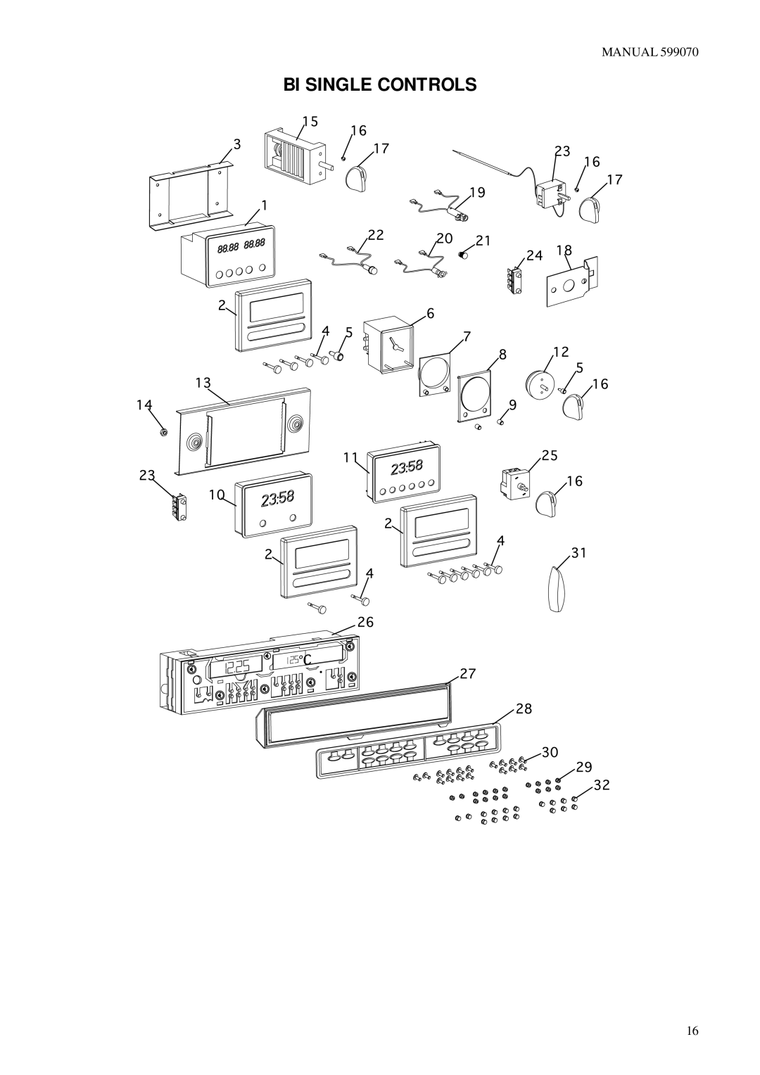 Fisher & Paykel BI600X BICT600E, BI600QIO BI600QWD, BI600S, BI600GR BI600QAA, BI600A, BI600CR BI600E manual BI Single Controls 