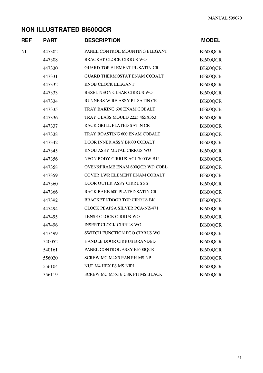 Fisher & Paykel BI600QIO BI600QWD, BI600S, BI600GR BI600QAA, BI600A, BI600CR BI600E, BI600X BICT600E, BI600R BI600RR 447308 