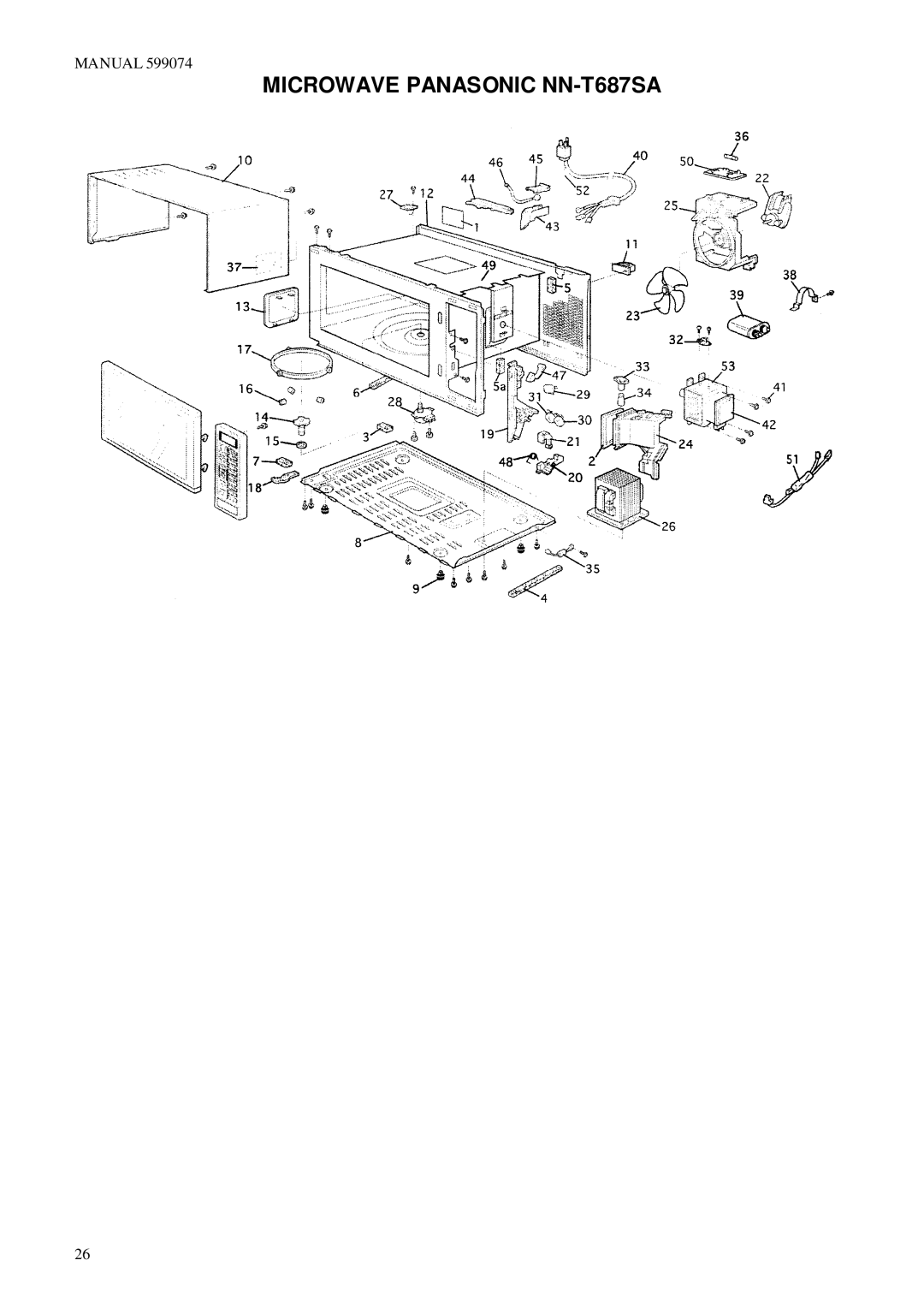 Fisher & Paykel BI601 Series, BI601XC2, BI601QASE2, BI601QASE1.5, BI601ED manual Microwave Panasonic NN-T687SA 