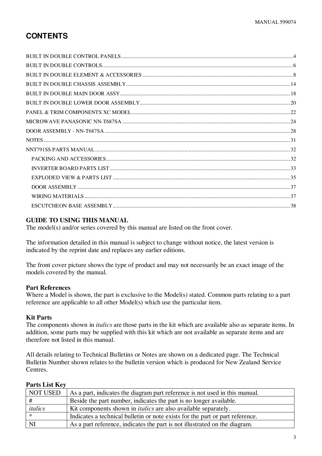 Fisher & Paykel BI601ED, BI601XC2, BI601QASE2, BI601QASE1.5, BI601 Series manual Contents 