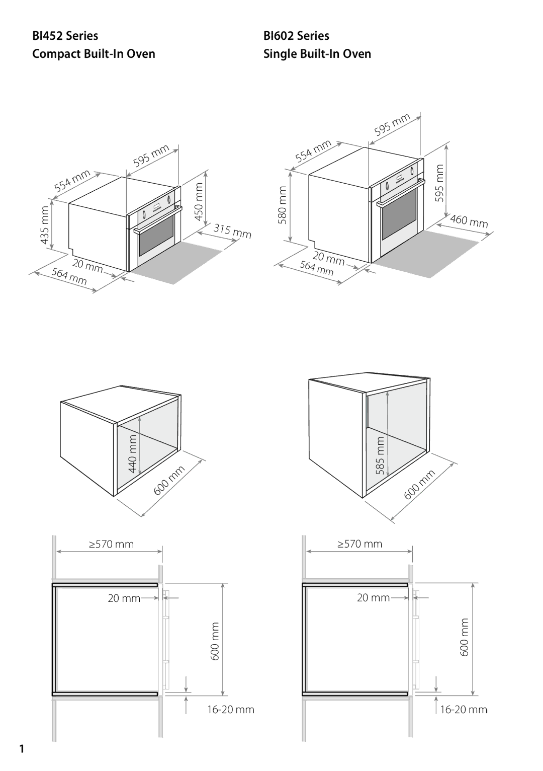 Fisher & Paykel BI602 installation instructions 315 