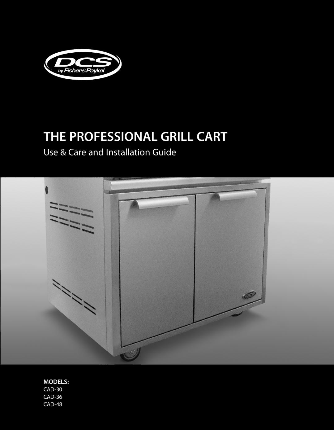 Fisher & Paykel CAD-30, CAD-48, CAD-36 manual Professional Grill Cart 