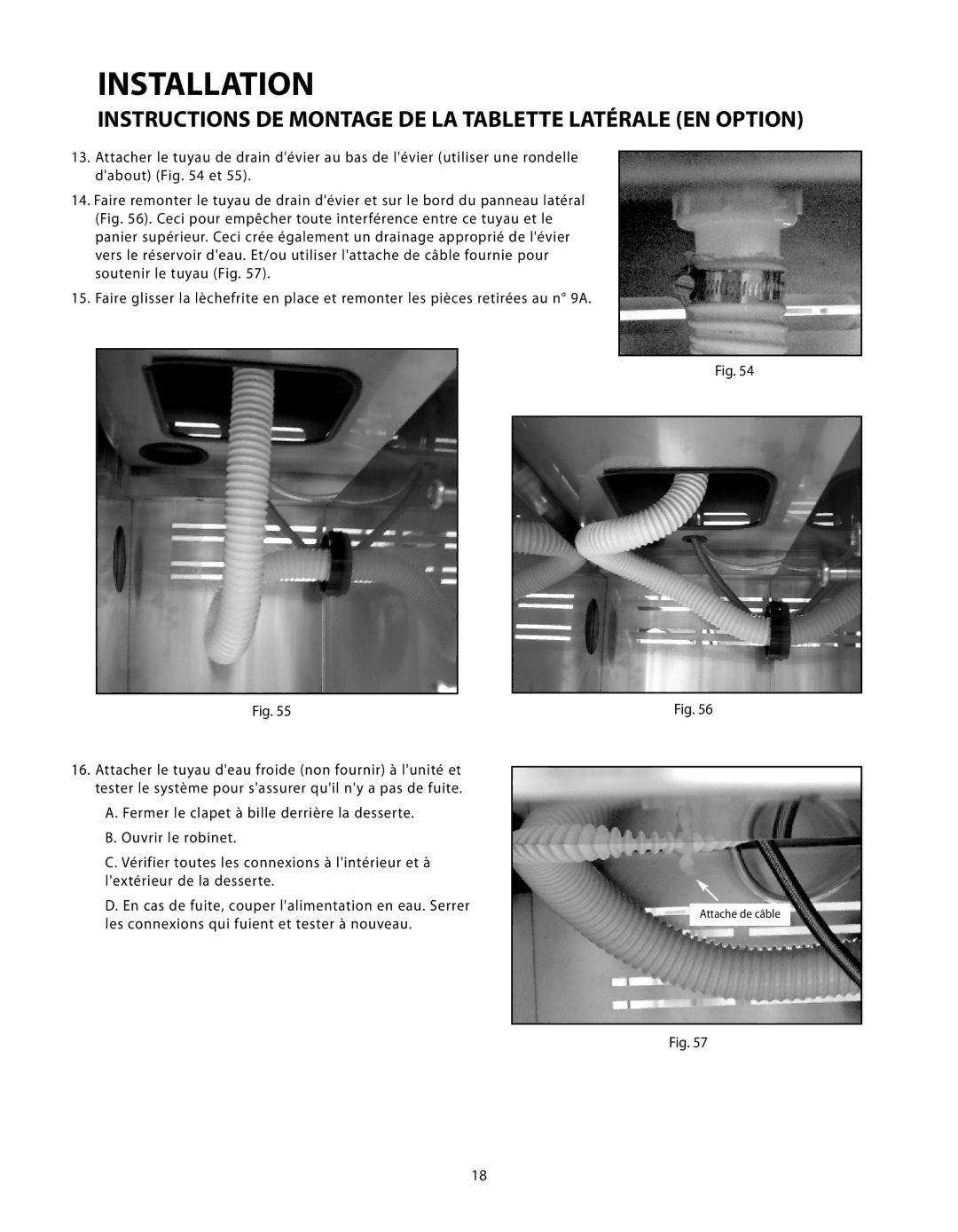 Fisher & Paykel CAD-48, CAD-30, CAD-36 manual Attache de câble 