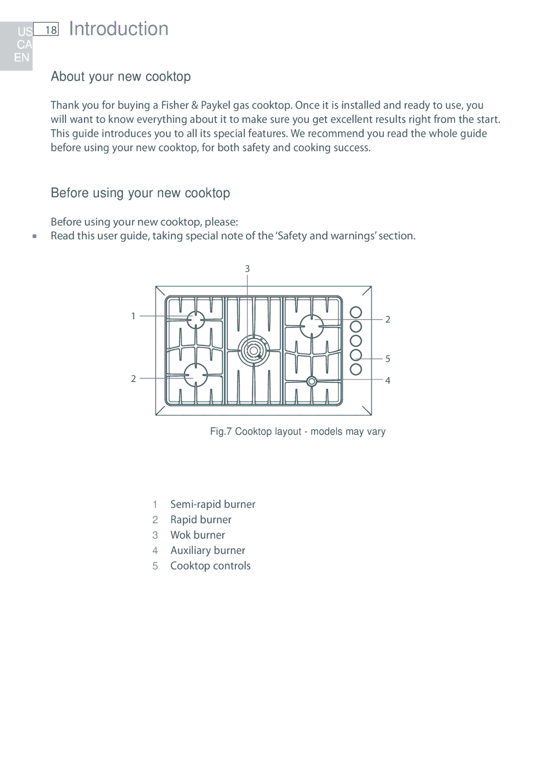 Fisher & Paykel CG365D, CG365C installation instructions Introduction, About your new cooktop, Before using your new cooktop 