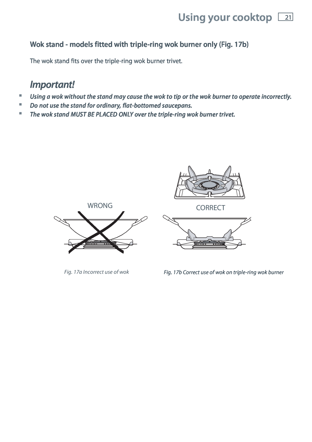 Fisher & Paykel CG905, CG604 installation instructions Using your cooktop, Wrong 