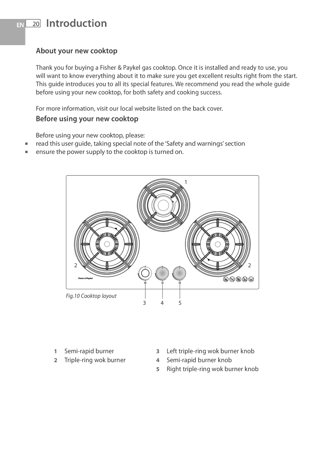 Fisher & Paykel CG733 installation instructions Introduction, About your new cooktop, Before using your new cooktop 