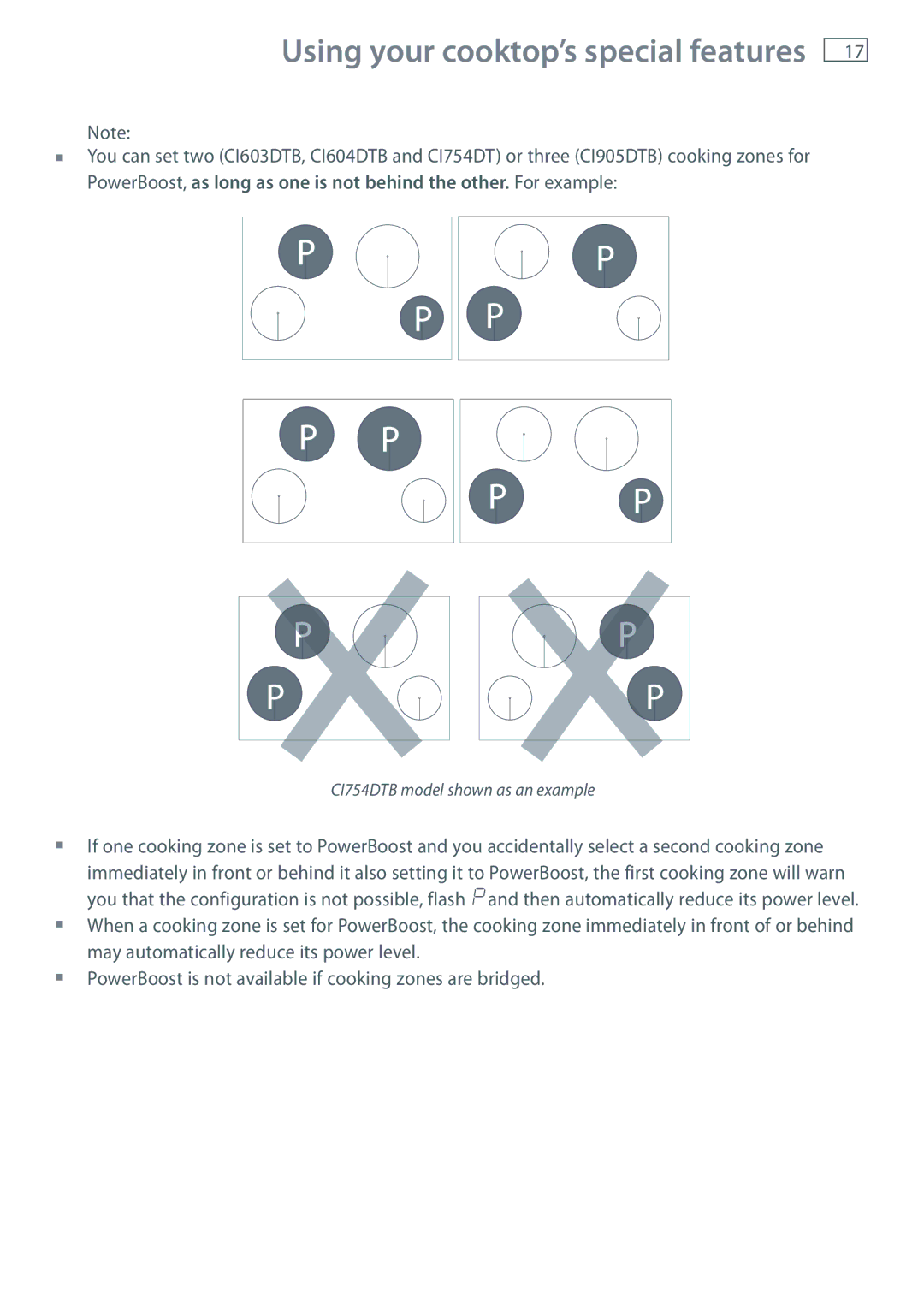 Fisher & Paykel CI302DTB, CI603DTB, CI905DTB, CI604DTB manual CI754DTB model shown as an example 