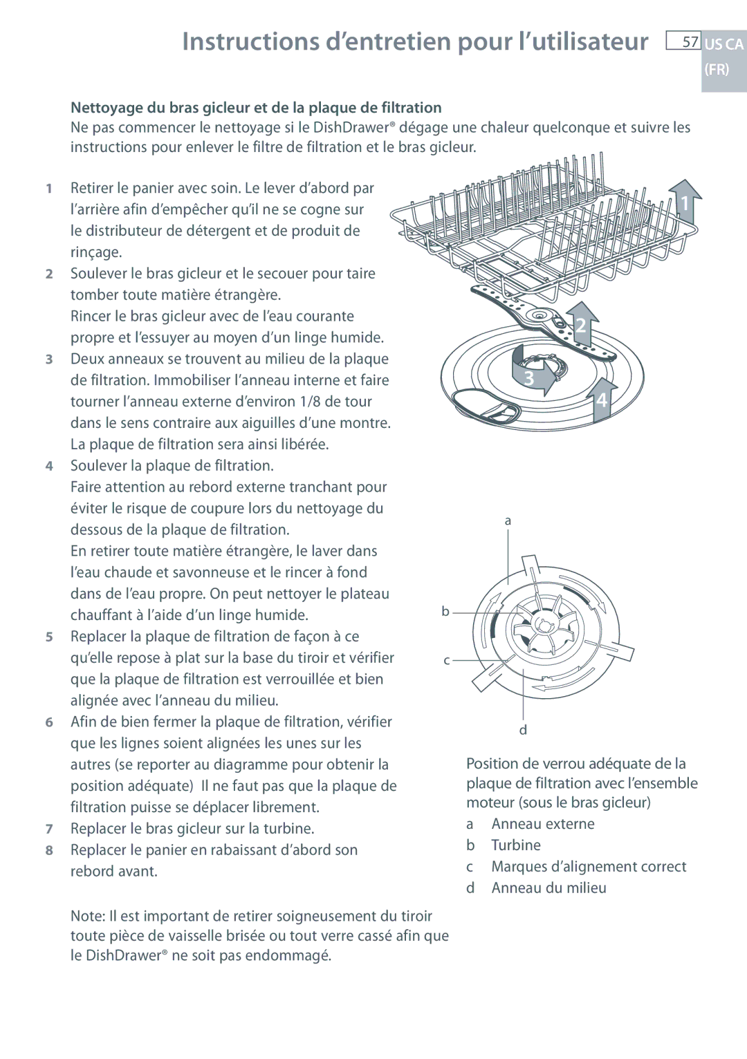 Fisher & Paykel DCS DD224P5, DCS DD124P5 manual Instructions d’entretien pour l’utilisateur 