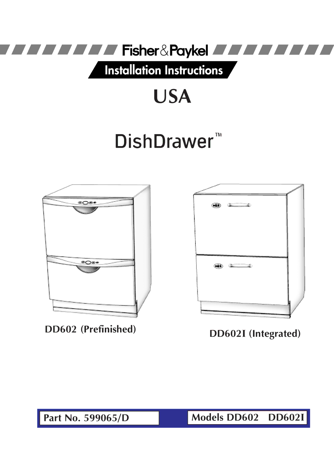 Fisher & Paykel DD602I manual Usa 