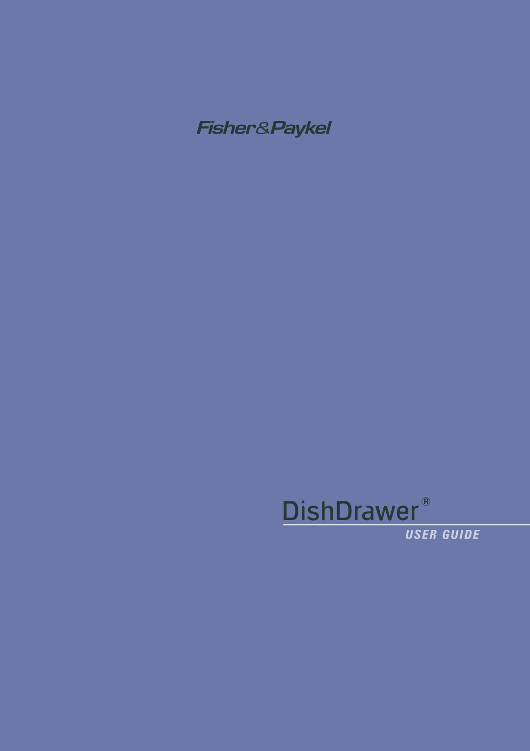 Fisher & Paykel DD603 user manual 