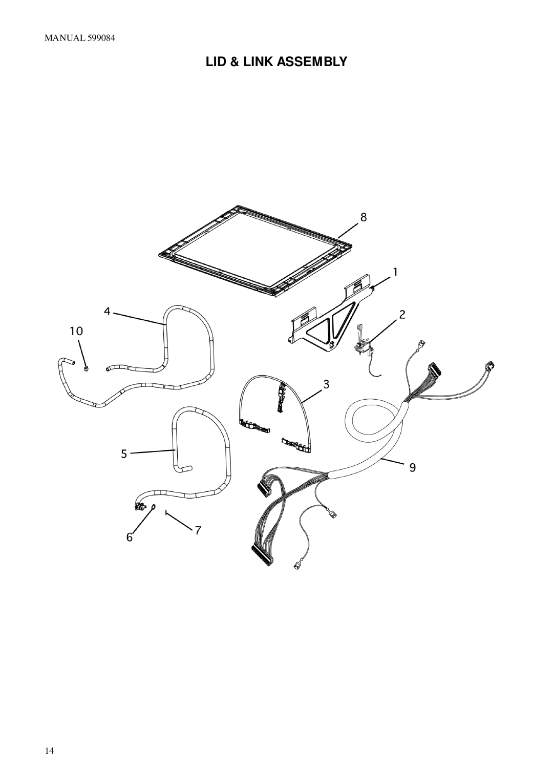 Fisher & Paykel DD603HM, DD603M, DD603IH, DS603M, DS603IH, DS603HM manual LID & Link Assembly 