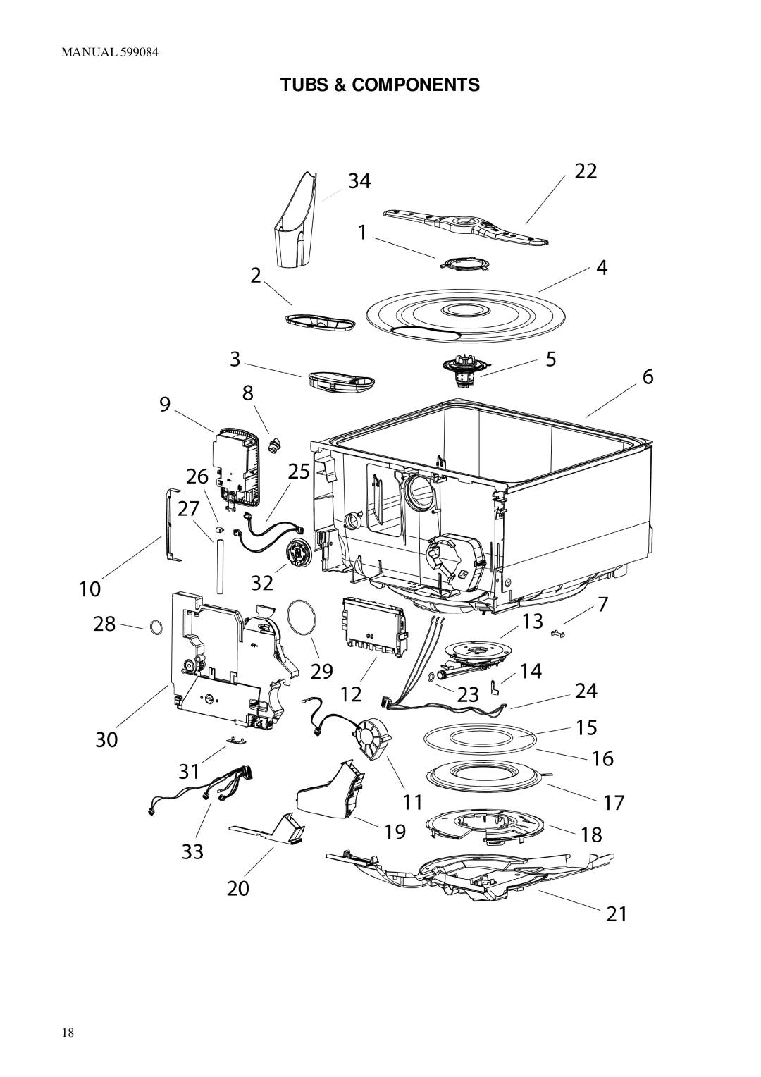 Fisher & Paykel DS603HM, DD603HM, DD603M, DD603IH, DS603M, DS603IH manual Tubs & Components 