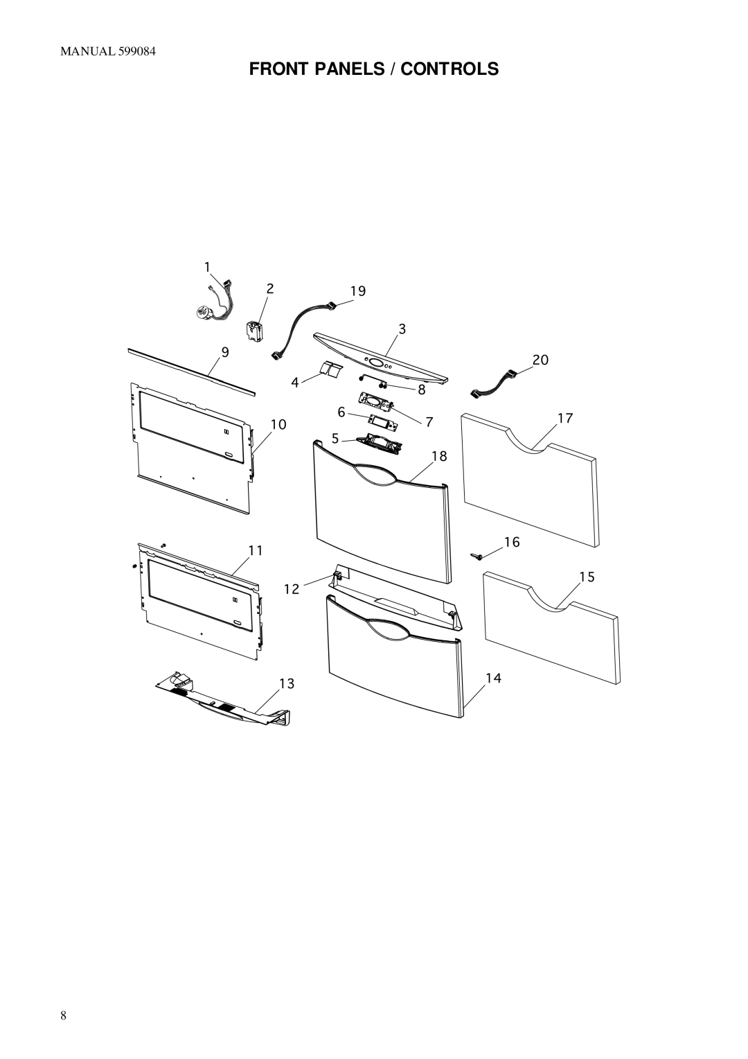 Fisher & Paykel DS603HM, DD603HM, DD603M, DD603IH, DS603M, DS603IH manual Front Panels / Controls 