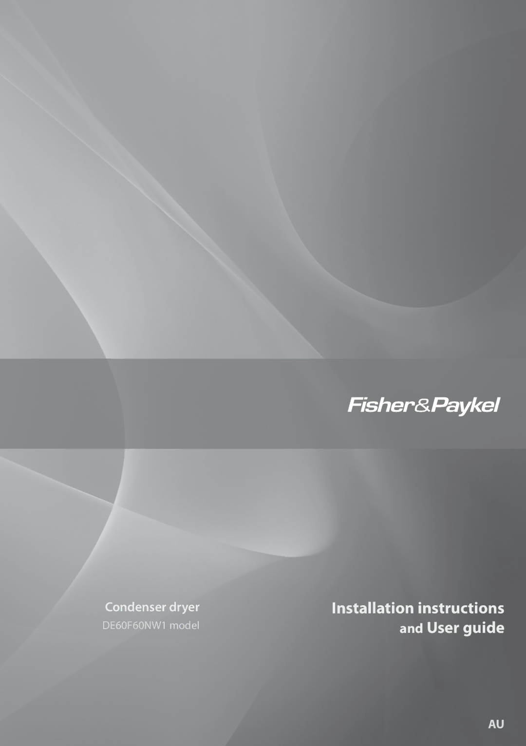 Fisher & Paykel DE60F60NW1 installation instructions Installation instructions 