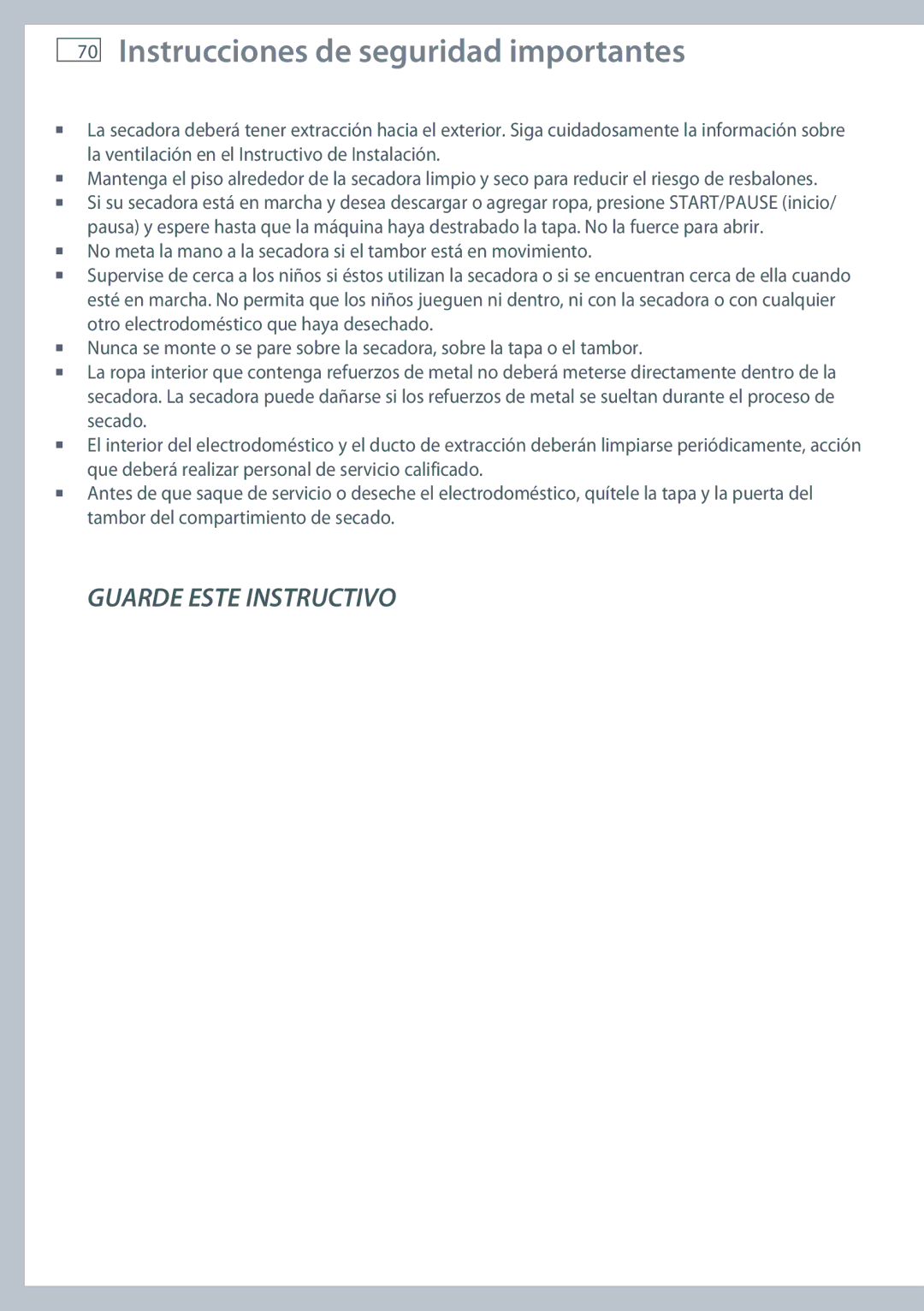 Fisher & Paykel DG62T27C, DE62T27C installation instructions Guarde Este Instructivo 