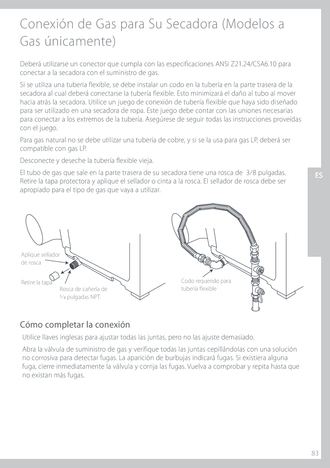 Fisher & Paykel DEGX1, DGGX1 $ØnpDpnqmfubsMbDpofyjøo, DpofdubsBMbTfdbepsbDpoFmTvnjojtuspEfHbt, 3FUJSFMBUBQB 